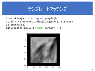テンプレートマッチング
20
 