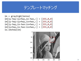 テンプレートマッチング
21
 