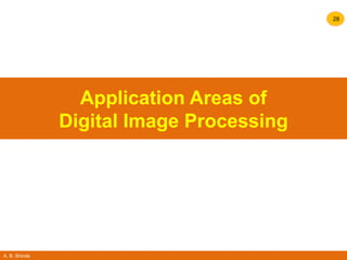 A. B. Shinde
28
Application Areas of
Digital Image Processing
 