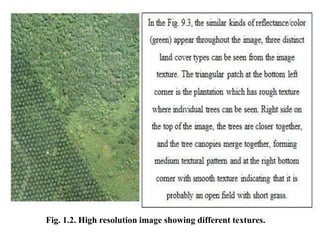 Fig. 1.2. High resolution image showing different textures.
 