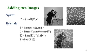 Image processing lab work | PPTX