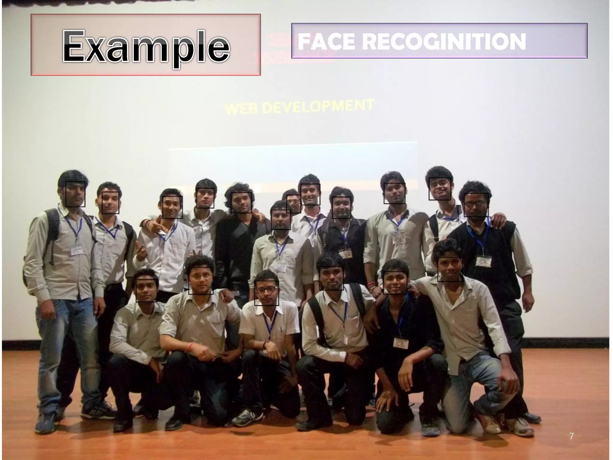 7 
FACE RECOGINITION  