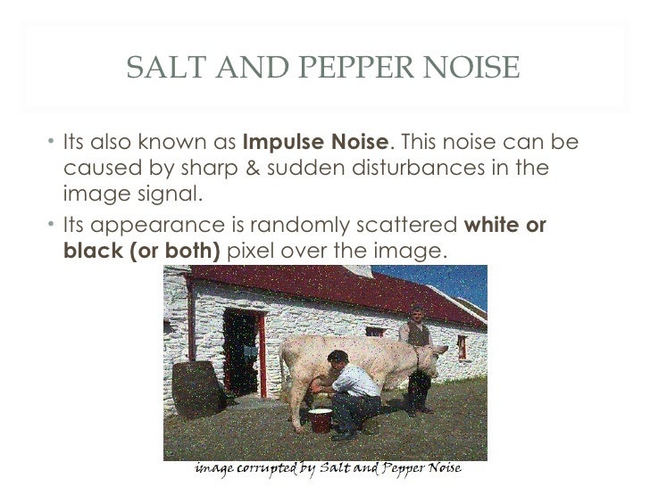 Image processing SaltPepper Noise