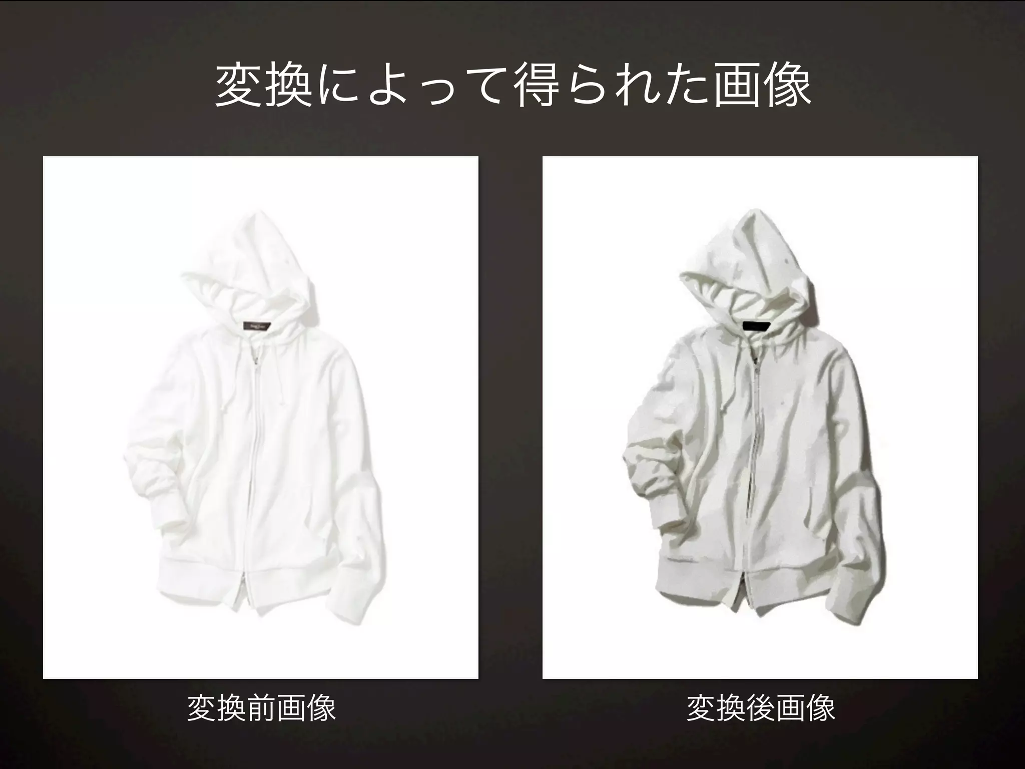 変換によって得られた画像
変換前画像 変換後画像
 