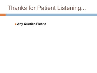Thanks for Patient Listening...
 Any Queries Please
 