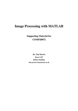 Image processing with matlab | PDF
