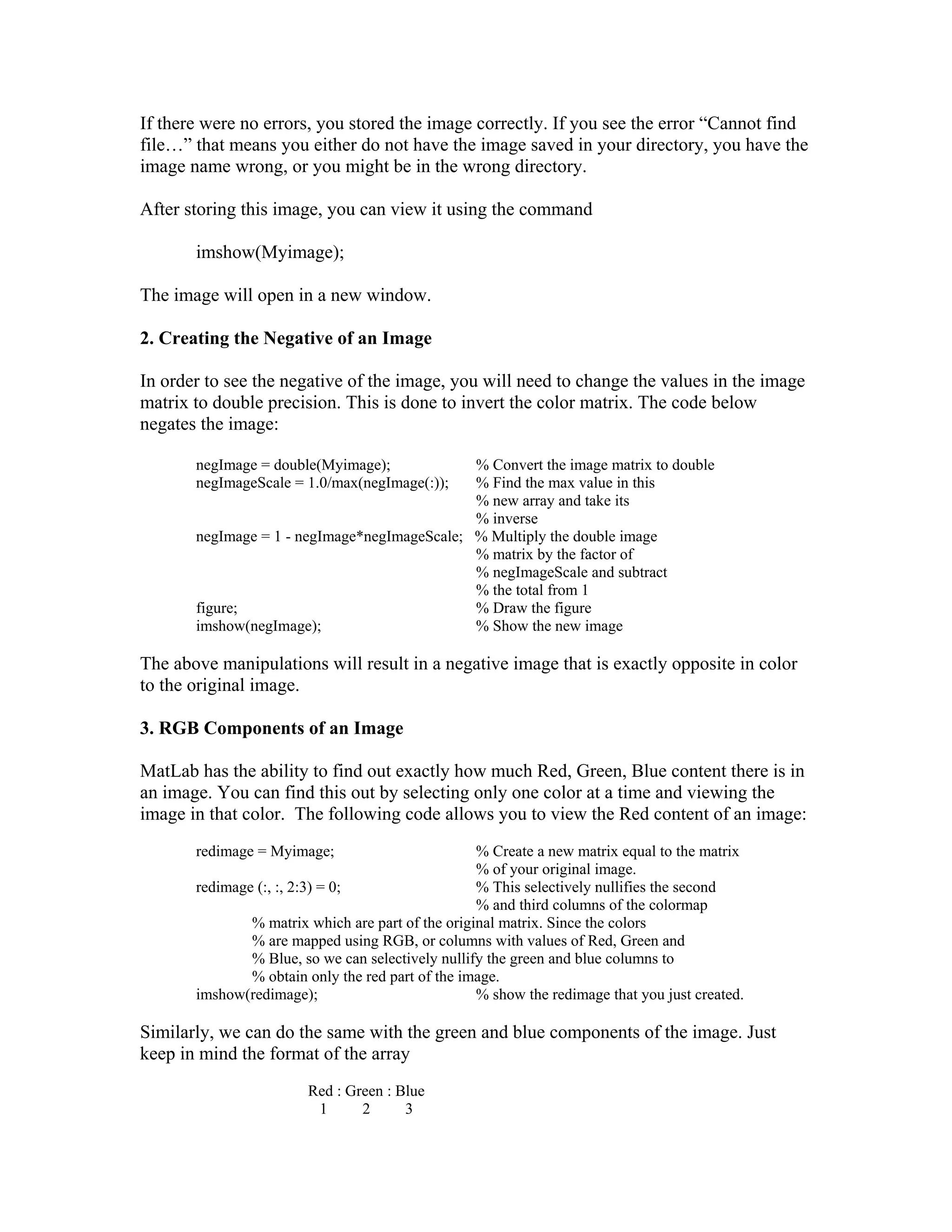 Image processing with matlab | PDF