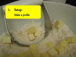 1. Setup:
Make a profile
 