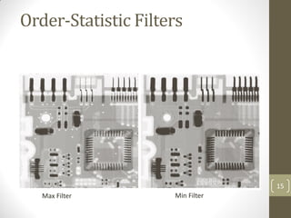 Order-Statistic Filters
15
Max Filter Min Filter
 