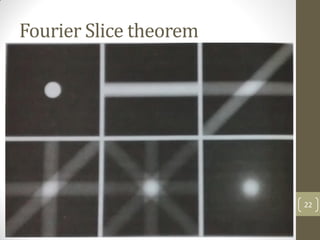 Fourier Slice theorem
22
 