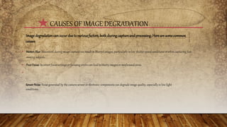 IMAGE RESTORATION powerpoint using matlab | PPTX