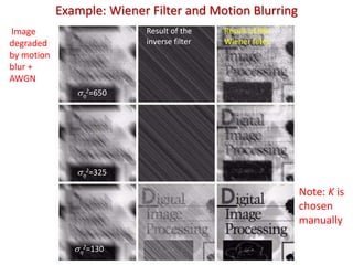 Digital Image restoration | PPTX