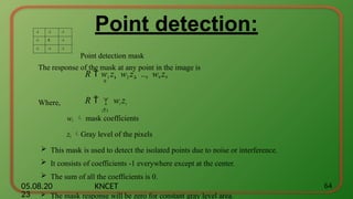 Point Line Detection Sample Mask Image Restoration ppt unit III for III years.pptx