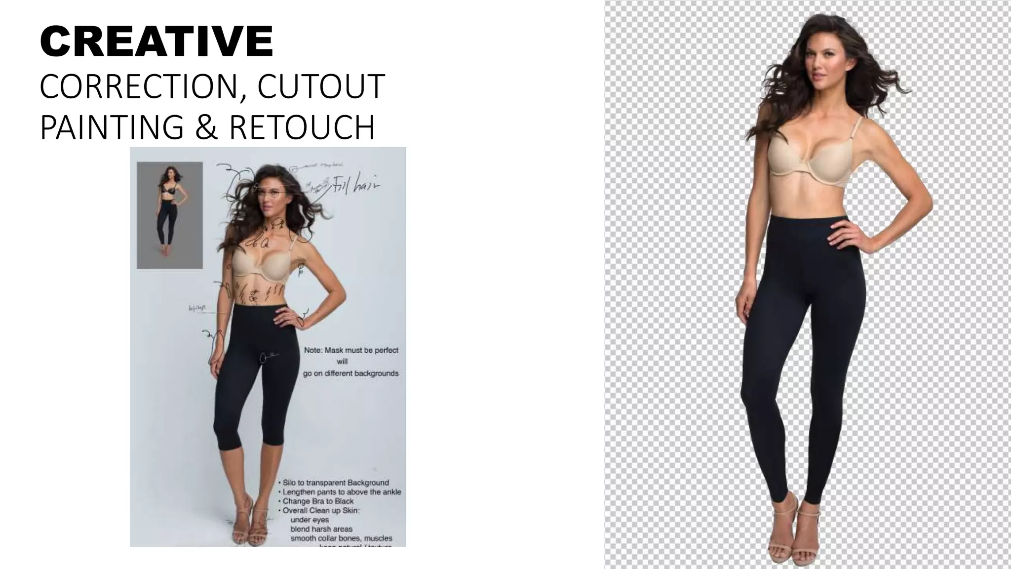 CREATIVE
CORRECTION, CUTOUT
PAINTING & RETOUCH