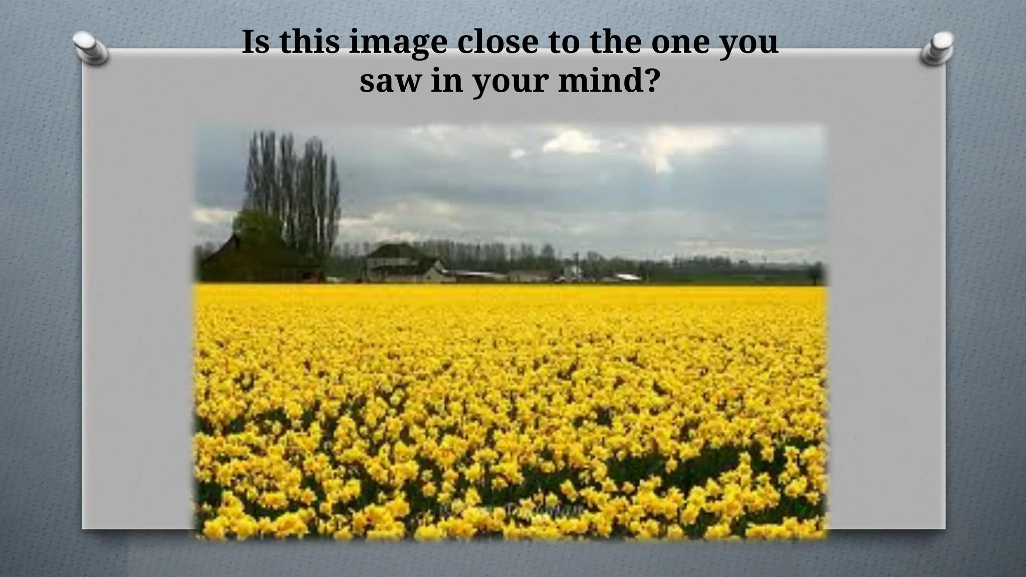 Is this image close to the one you
saw in your mind?
 