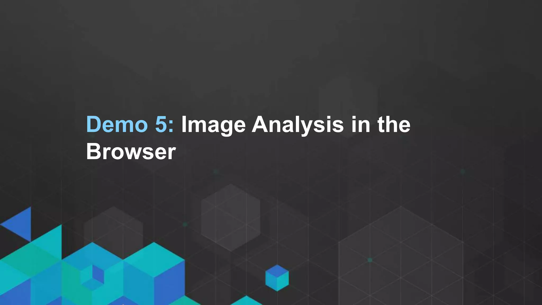 Demo 5: Image Analysis in the
Browser
 