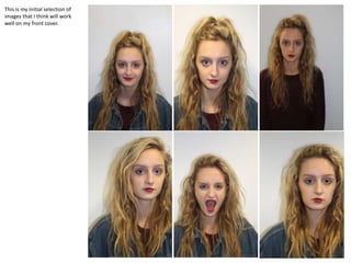 This is my initial selection of
images that I think will work
well on my front cover.

 