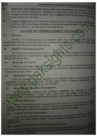 Economics of Pakistan B.Com Part 2 Solved Past Papers 2010 | PDF