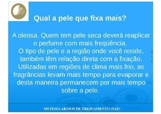 TREINAMENTO DE PERFUMES  AKMOS