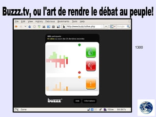 Buzzz.tv, ou l'art de rendre le débat au peuple! 1300 