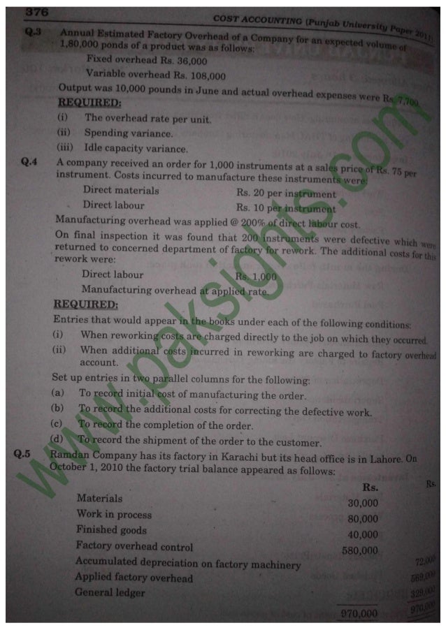 buy cost accounting papers
