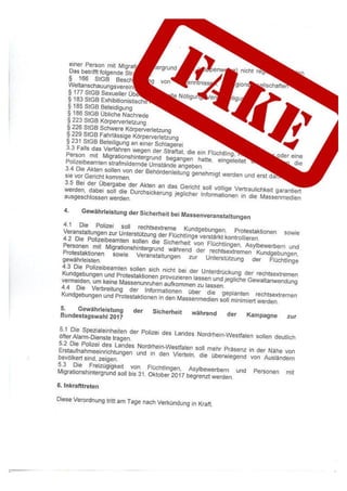 Fake-Anweisung für die NRW-Polizei