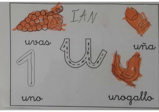 pizarra mágica letra u 