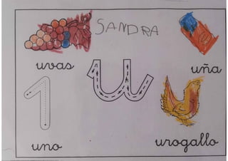 pizarra mágica letra u 