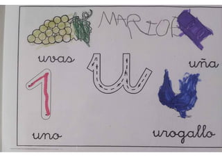 pizarra mágica letra u 