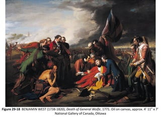 Figure 29-18 BENJAMIN WEST (1738-1820), Death of General Wolfe, 1771. Oil on canvas, approx. 4’ 11” x 7’
National Gallery of Canada, Ottawa
 
