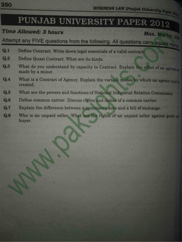 Commercial law essay