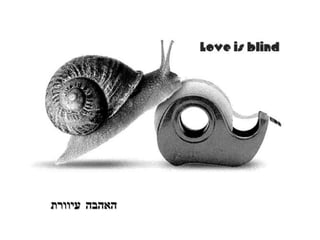 האהבה עיוורת 