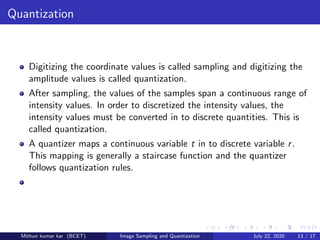 Image sampling and quantization | PDF