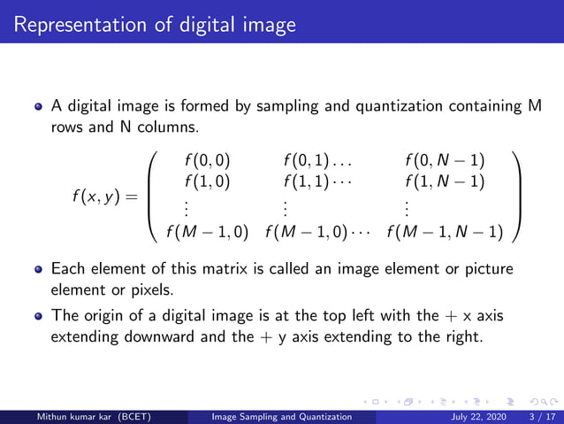 Image sampling and quantization | PDF image.