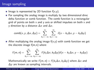 Image sampling and quantization | PDF