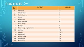 Image Segmentation Using PYTHON | PPT