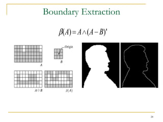 Boundary Extraction

    (A) A (A B)'




                      28
 