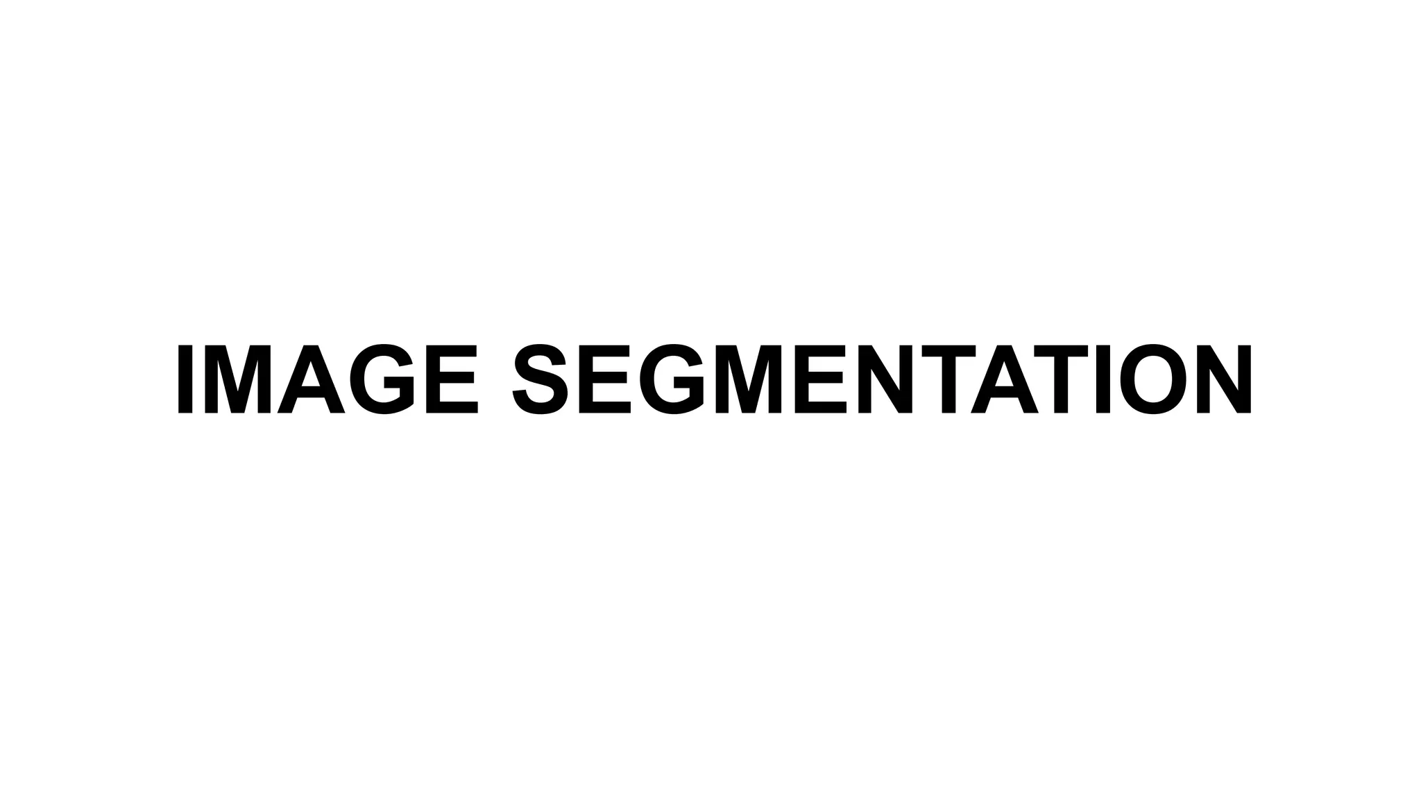 IMAGE SEGMENTATION 