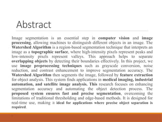Image_Segmentation_Watershed Algorthim using python | PPTX