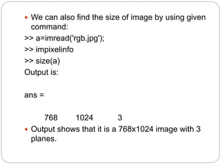 Image Read Matlab Images in matlab | PPTX
