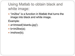 Images in matlab | PPT