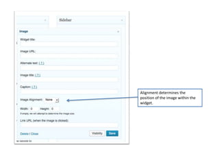 Alignment determines the
position of the image within the
widget.
 