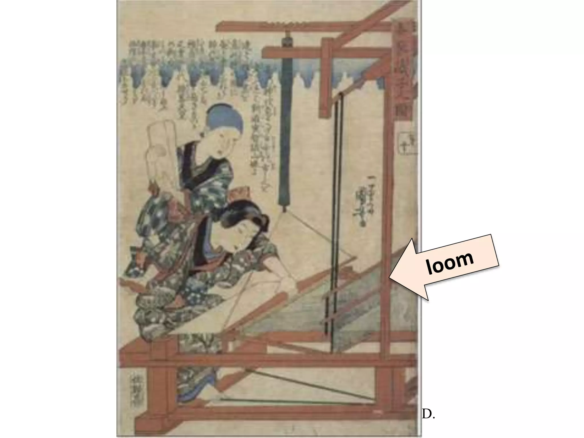 Women inspecting silk, created around 1200 AD.
 