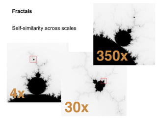 Fractals
Self-similarity across scales
 