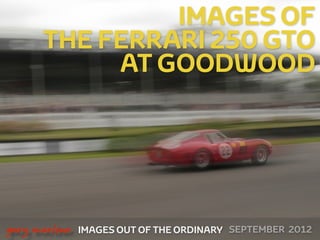 IMAGES OF
          THE FERRARI 250 GTO
               AT GOODWOOD




 



    gary marlowe   IMAGES OUT OF THE ORDINARY SEPTEMBER 2012
 
