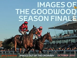 IMAGES OF
              THE GOODWOOD
               SEASON FINALÉ



!



    gary marlowe   IMAGES OUT OF THE ORDINARY   OCTOBER 2010
 