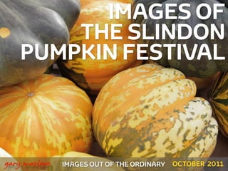 IMAGES OF
            THE SLINDON
        PUMPKIN FESTIVAL



!



    gary marlowe   IMAGES OUT OF THE ORDINARY   OCTOBER 2011
 