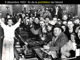 5 décembre 1933 : fin de la prohibition de l'alcool
 