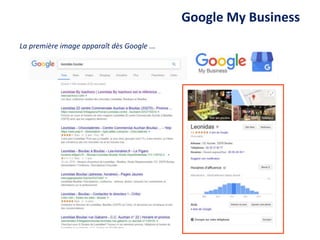 Google My Business
La première image apparaît dès Google ...
 