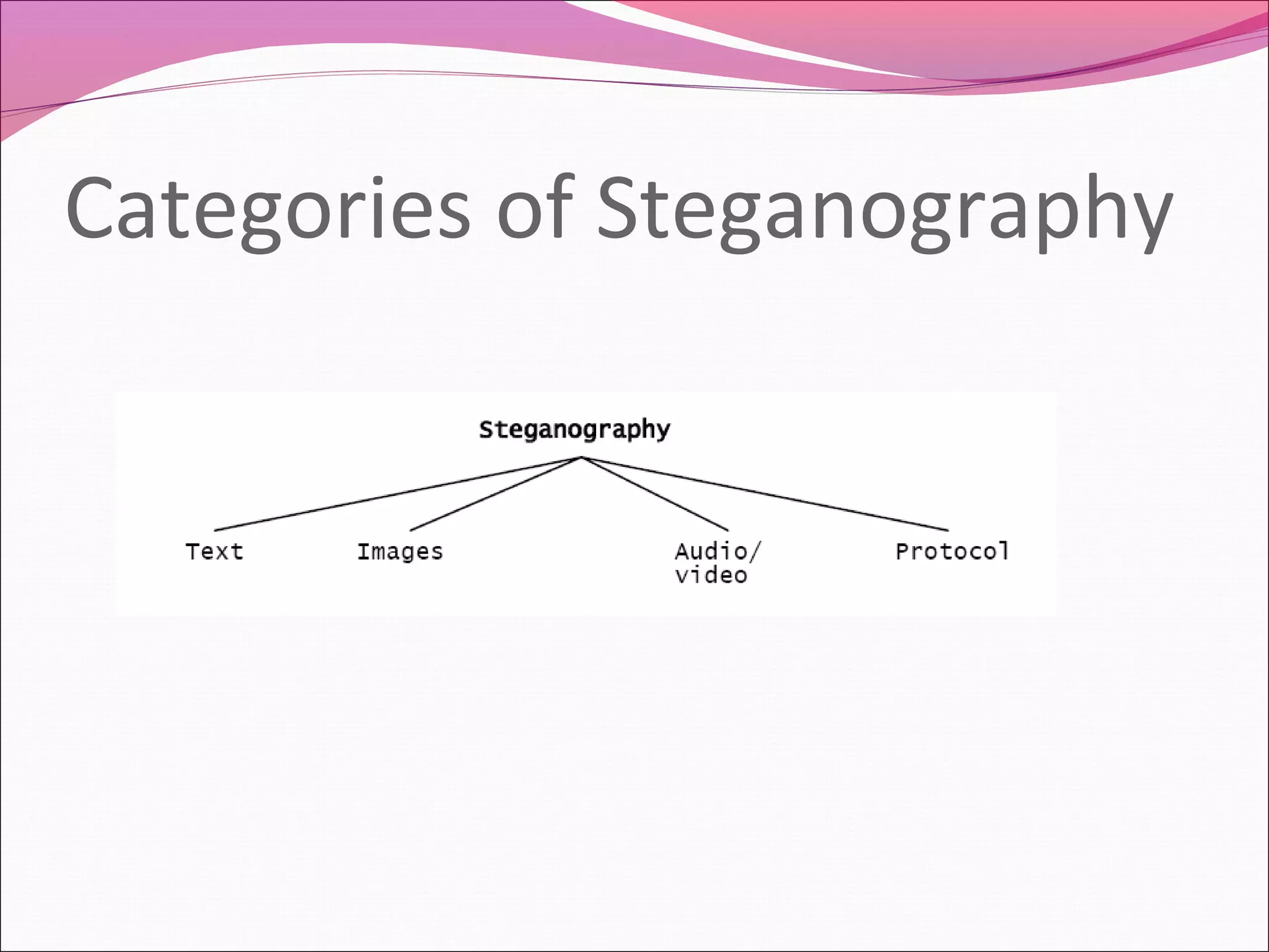 Categories of Steganography
 
